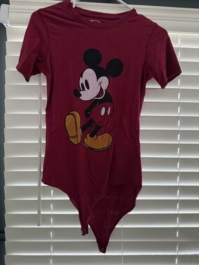 Disney Burgundy Short Sleeve Graphic Tee